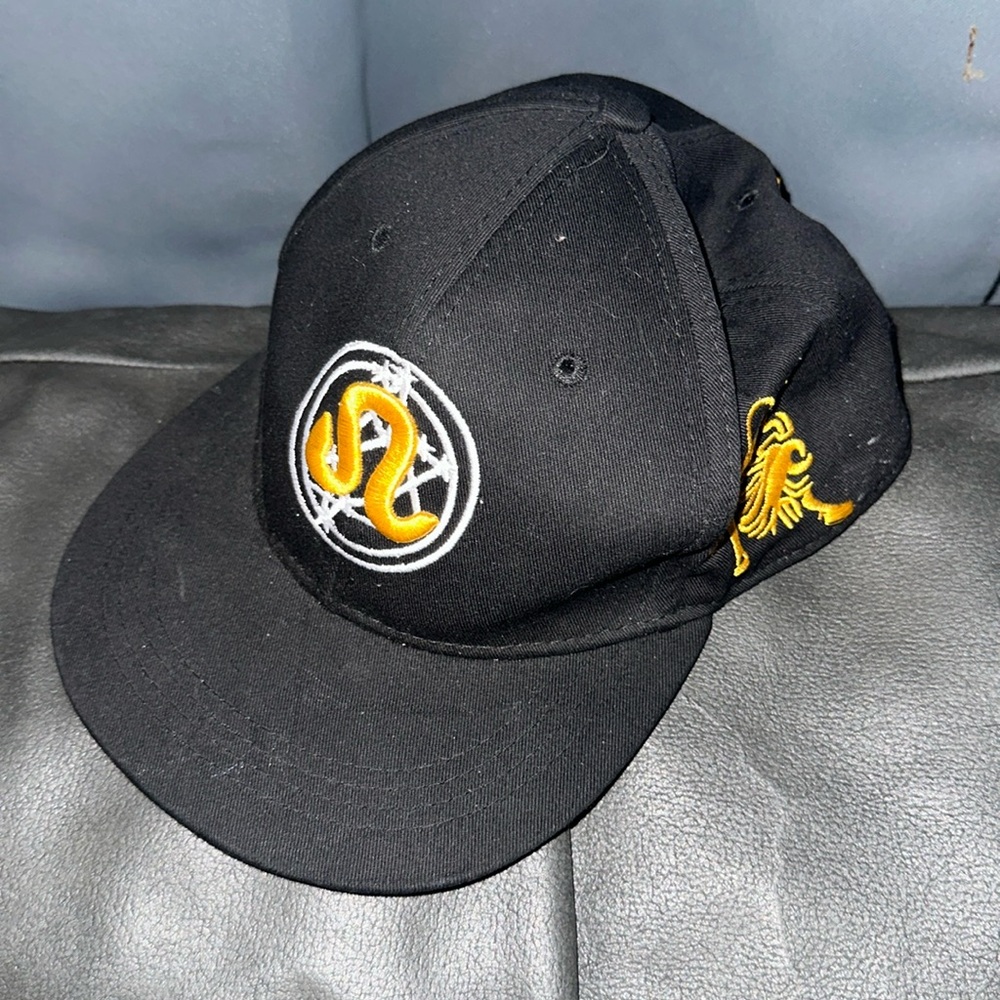 Adjustable Lion Fire Leo sign Astronomy Hat black OSFA Snap cap